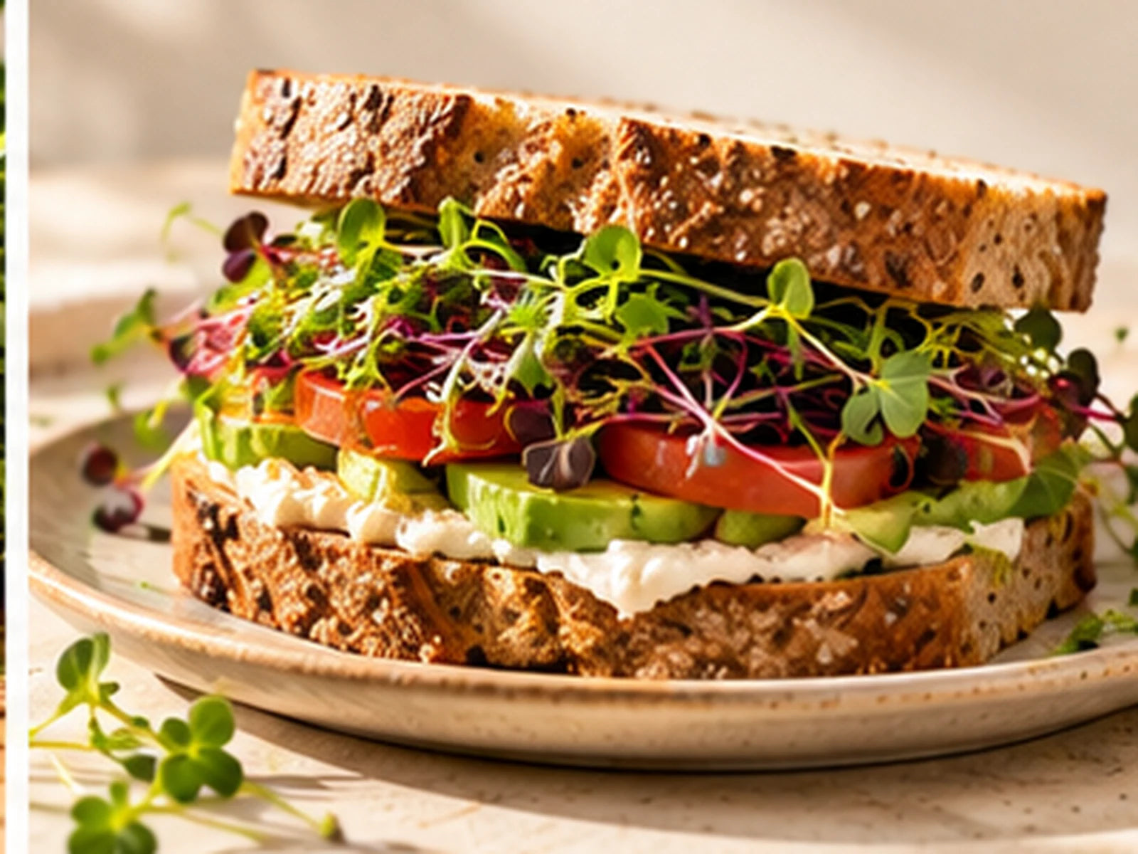 Microgreens in a sandwich